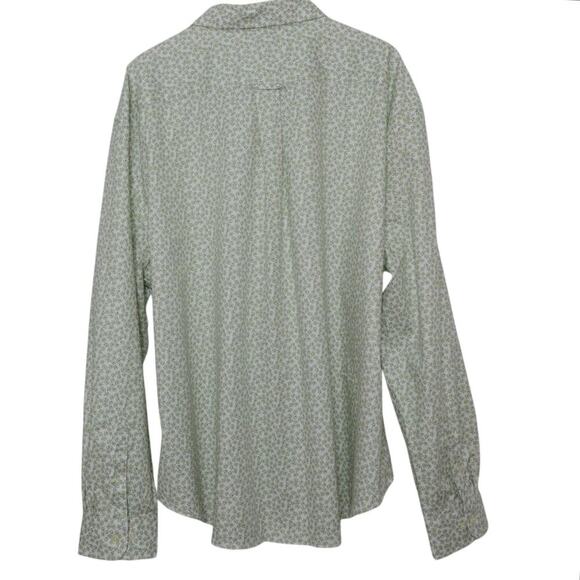 Jos. A Bank Men’s Sz 4XB Slim Fit Long Sleeve Buttoned Down Green Floral Poppy - Picture 2 of 8